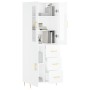 High glossy white plywood sideboard 69.5x34x180 cm by vidaXL, Sideboards - Ref: Foro24-3198459, Price: 204,34 €, Discount: %