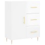 Aparador alto madera contrachapada blanco brillo 69,5x34x180 cm de vidaXL, Aparadores - Ref: Foro24-3198459, Precio: 192,90 €...