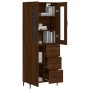 Tall oak brown plywood sideboard 69.5x34x180 cm by vidaXL, Sideboards - Ref: Foro24-3198472, Price: 181,11 €, Discount: %