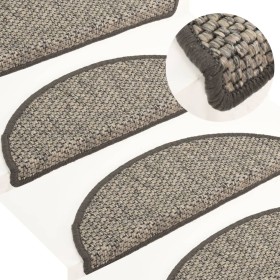 Self-adhesive sisal stair mat 15 pcs anthracite 65x21x4cm by vidaXL, Stair mats - Ref: Foro24-326872, Price: 87,59 €, Discoun...