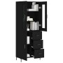 Aparador alto madera contrachapada negro 69,5x34x180 cm de vidaXL, Aparadores - Ref: Foro24-3198466, Precio: 182,71 €, Descue...