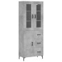 Concrete gray plywood tall sideboard 69.5x34x180 cm by vidaXL, Sideboards - Ref: Foro24-3198469, Price: 175,99 €, Discount: %