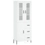 Aparador alto madera contrachapada blanco 69,5x34x180 cm de vidaXL, Aparadores - Ref: Foro24-3198473, Precio: 188,24 €, Descu...