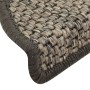 Alfombra autoadhesiva escalera sisal 15 uds antracita 65x21x4cm de vidaXL, Alfombrillas para escalones - Ref: Foro24-326872, ...