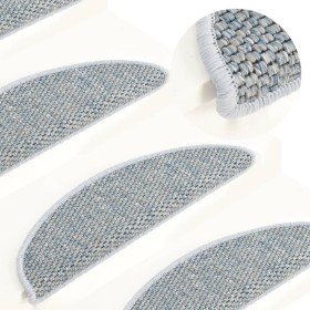 Self-adhesive sisal stair mat 15 pcs blue 65x21x4 cm by vidaXL, Stair mats - Ref: Foro24-326874, Price: 87,57 €, Discount: %