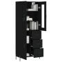 Aparador alto madera contrachapada negro 69,5x34x180 cm de vidaXL, Aparadores - Ref: Foro24-3198474, Precio: 189,99 €, Descue...