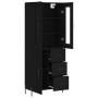 Tall black plywood sideboard 69.5x34x180 cm by vidaXL, Sideboards - Ref: Foro24-3198474, Price: 189,52 €, Discount: %