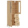 Tall plywood oak-colored highboard 69.5x34x180 cm by vidaXL, Sideboards - Ref: Foro24-3198476, Price: 178,99 €, Discount: %