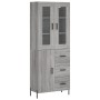 High sideboard sonoma gray plywood 69.5x34x180 cm by vidaXL, Sideboards - Ref: Foro24-3198479, Price: 189,99 €, Discount: %