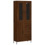 Aparador alto madera contrachapada marrón roble 69,5x34x180 cm de vidaXL, Aparadores - Ref: Foro24-3198480, Precio: 194,99 €,...