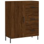 Aparador alto madera contrachapada marrón roble 69,5x34x180 cm de vidaXL, Aparadores - Ref: Foro24-3198480, Precio: 194,99 €,...