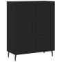 Aparador alto madera contrachapada negro 69,5x34x180 cm de vidaXL, Aparadores - Ref: Foro24-3198482, Precio: 196,48 €, Descue...