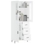 Aparador alto madera contrachapada blanco 69,5x34x180 cm de vidaXL, Aparadores - Ref: Foro24-3198481, Precio: 174,25 €, Descu...