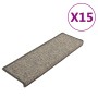 Selbstklebende Stufenmatte 15 Stück grau und beige 65x21x4cm von vidaXL, Treppenmatten - Ref: Foro24-326884, Preis: 92,84 €, ...