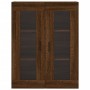 Aparador alto madera contrachapada marrón roble 69,5x34x180 cm de vidaXL, Aparadores - Ref: Foro24-3198488, Precio: 175,41 €,...