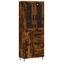 Tall smoked oak plywood sideboard 69.5x34x180 cm by vidaXL, Sideboards - Ref: Foro24-3198486, Price: 180,29 €, Discount: %