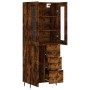 Tall smoked oak plywood sideboard 69.5x34x180 cm by vidaXL, Sideboards - Ref: Foro24-3198486, Price: 180,29 €, Discount: %