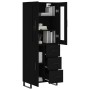 Tall black plywood sideboard 69.5x34x180 cm by vidaXL, Sideboards - Ref: Foro24-3198490, Price: 191,99 €, Discount: %