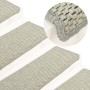 Self-adhesive sisal stair mat 15 pcs gray 65x21x4 cm by vidaXL, Stair mats - Ref: Foro24-326887, Price: 98,58 €, Discount: %