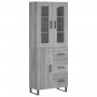 Aparador alto madera contrachapada gris sonoma 69,5x34x180 cm de vidaXL, Aparadores - Ref: Foro24-3198495, Precio: 184,19 €, ...