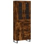 Aparador alto madera contrachapada roble ahumado 69,5x34x180 cm de vidaXL, Aparadores - Ref: Foro24-3198494, Precio: 182,11 €...