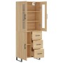 Aparador alto madera contrachapada color roble 69,5x34x180 cm de vidaXL, Aparadores - Ref: Foro24-3198492, Precio: 192,79 €, ...