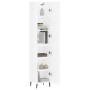 Aparador alto madera contrachapada blanco brillo 34,5x34x180 cm de vidaXL, Aparadores - Ref: Foro24-3198803, Precio: 116,46 €...