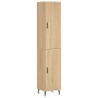 Aparador de madera contrachapada roble Sonoma 34,5x34x180 cm de vidaXL, Aparadores - Ref: Foro24-3198804, Precio: 117,31 €, D...