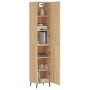 Aparador de madera contrachapada roble Sonoma 34,5x34x180 cm de vidaXL, Aparadores - Ref: Foro24-3198804, Precio: 117,31 €, D...