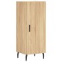 Aparador de madera contrachapada roble Sonoma 34,5x34x180 cm de vidaXL, Aparadores - Ref: Foro24-3198804, Precio: 117,31 €, D...