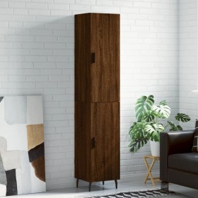 Tall oak brown plywood highboard 34.5x34x180 cm by vidaXL, Sideboards - Ref: Foro24-3198808, Price: 120,99 €, Discount: %