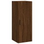 Aparador alto madera contrachapada roble marrón 34,5x34x180 cm de vidaXL, Aparadores - Ref: Foro24-3198808, Precio: 124,39 €,...