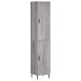 Tall Sonoma gray plywood sideboard 34.5x34x180 cm by vidaXL, Sideboards - Ref: Foro24-3198807, Price: 110,18 €, Discount: %