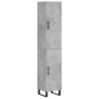 Aparador de madera contrachapada gris hormigón 34,5x34x180 cm de vidaXL, Aparadores - Ref: Foro24-3198813, Precio: 112,89 €, ...