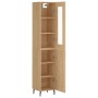 Aparador de madera contrachapada roble Sonoma 34,5x34x180 cm de vidaXL, Aparadores - Ref: Foro24-3199188, Precio: 113,80 €, D...