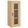 Aparador de madera contrachapada roble Sonoma 34,5x34x180 cm de vidaXL, Aparadores - Ref: Foro24-3199188, Precio: 113,80 €, D...