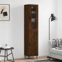 Tall oak brown plywood highboard 34.5x34x180 cm by vidaXL, Sideboards - Ref: Foro24-3199192, Price: 118,68 €, Discount: %