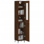 Tall oak brown plywood highboard 34.5x34x180 cm by vidaXL, Sideboards - Ref: Foro24-3199192, Price: 118,68 €, Discount: %