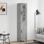 Aparador de madera contrachapada gris hormigón 34,5x34x180 cm de vidaXL, Aparadores - Ref: Foro24-3199189, Precio: 113,39 €, ...