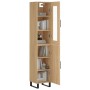 Aparador de madera contrachapada roble Sonoma 34,5x34x180 cm de vidaXL, Aparadores - Ref: Foro24-3199196, Precio: 121,99 €, D...