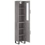 Aparador alto madera contrachapada gris Sonoma 34,5x34x180 cm de vidaXL, Aparadores - Ref: Foro24-3199199, Precio: 121,99 €, ...