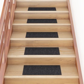 Self-adhesive stair mat 15 pcs black 60x25 cm by vidaXL, Stair mats - Ref: Foro24-326914, Price: 34,46 €, Discount: %