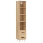 Aparador de madera contrachapada roble Sonoma 34,5x34x180 cm de vidaXL, Aparadores - Ref: Foro24-3189760, Precio: 93,19 €, De...