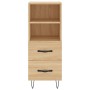 Aparador de madera contrachapada roble Sonoma 34,5x34x180 cm de vidaXL, Aparadores - Ref: Foro24-3189760, Precio: 93,19 €, De...