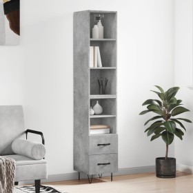 Concrete gray plywood sideboard 34.5x34x180 cm by vidaXL, Sideboards - Ref: Foro24-3189761, Price: 97,99 €, Discount: %