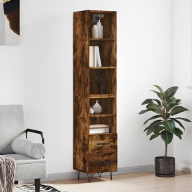 Smoked oak plywood sideboard 34.5x34x180 cm by vidaXL, Sideboards - Ref: Foro24-3189762, Price: 88,99 €, Discount: %