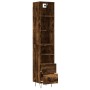 Aparador de madera contrachapada roble ahumado 34,5x34x180 cm de vidaXL, Aparadores - Ref: Foro24-3189762, Precio: 87,68 €, D...