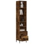 Aparador de madera contrachapada roble ahumado 34,5x34x180 cm de vidaXL, Aparadores - Ref: Foro24-3189770, Precio: 92,88 €, D...