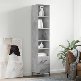 Gray concrete plywood sideboard 34.5x34x180 cm by vidaXL, Sideboards - Ref: Foro24-3189769, Price: 102,99 €, Discount: %