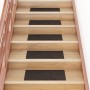 Alfombrilla autoadhesiva escalera 15 uds marrón oscuro 60x25 cm de vidaXL, Alfombrillas para escalones - Ref: Foro24-326919, ...